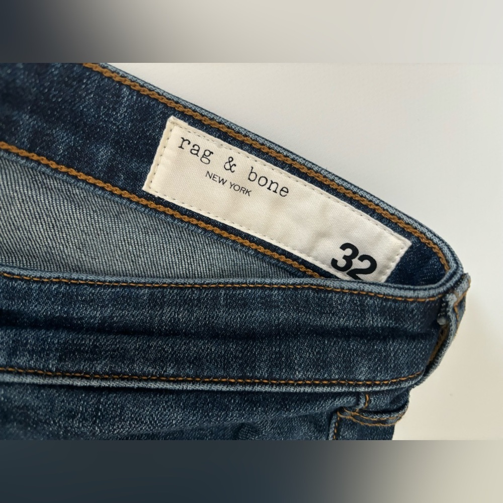 rag & bone womens Slim Straight Dark Blue Jeans 026 - Picture 3 of 8